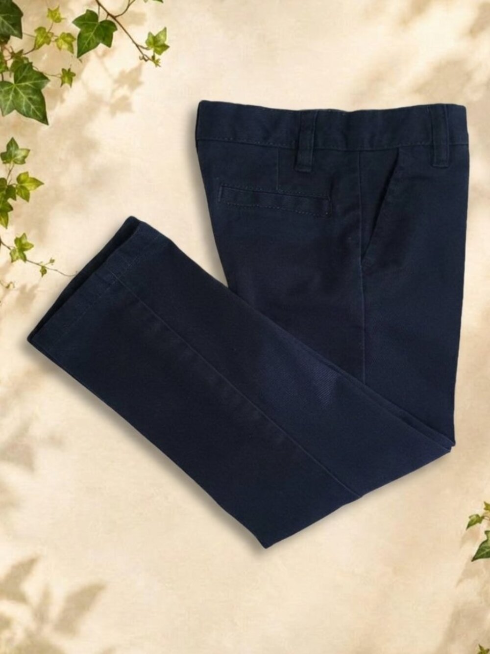 Kids French Toast Size 6 Blue Straight Leg Chino School Uniform Or Formal Pants